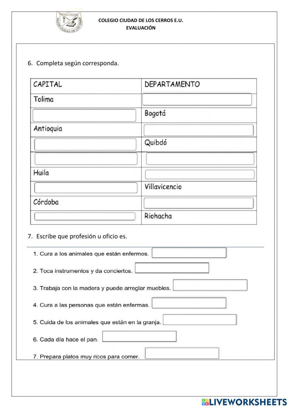 Evaluacion ciencias sociales