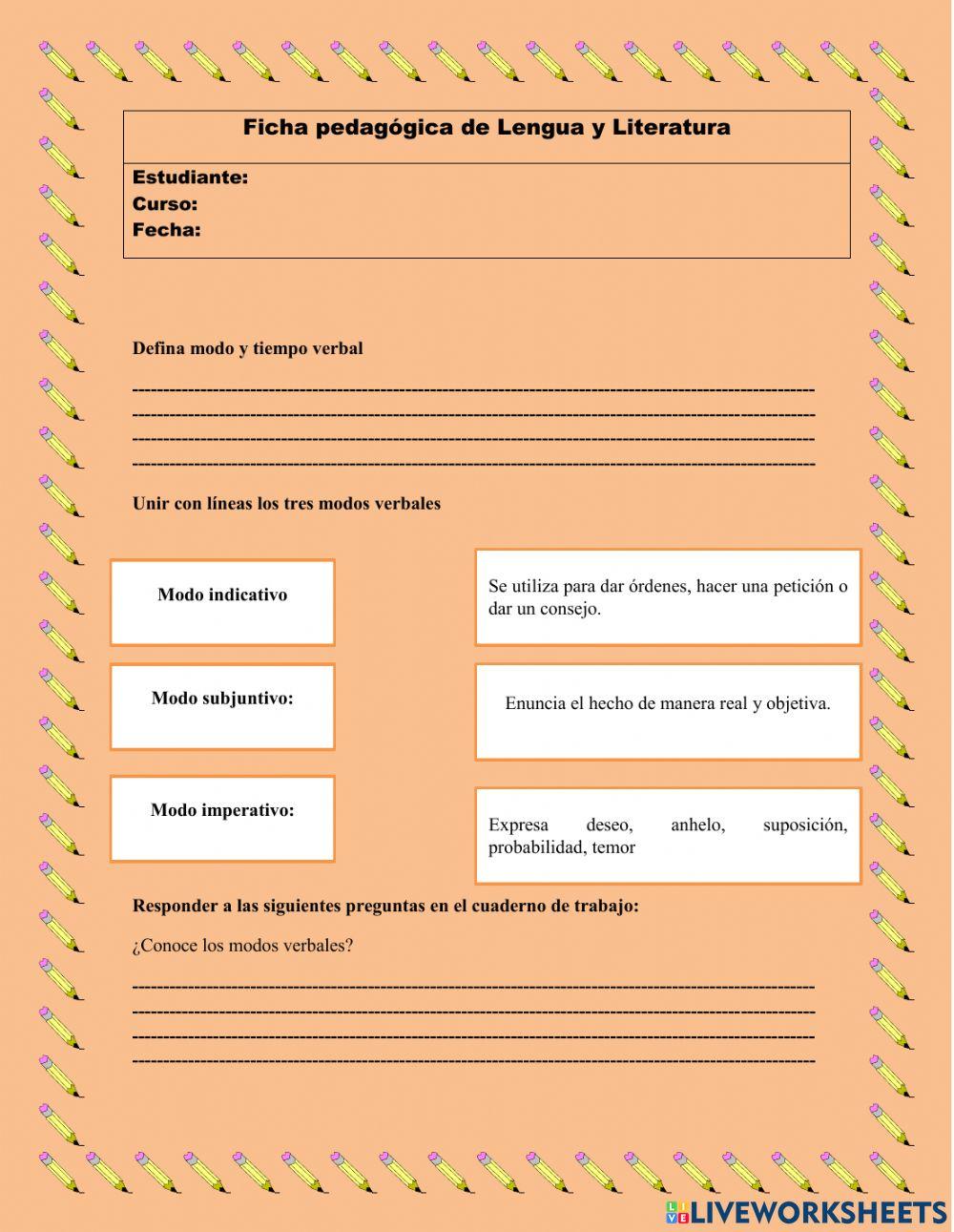 Modos y tiempos verbales