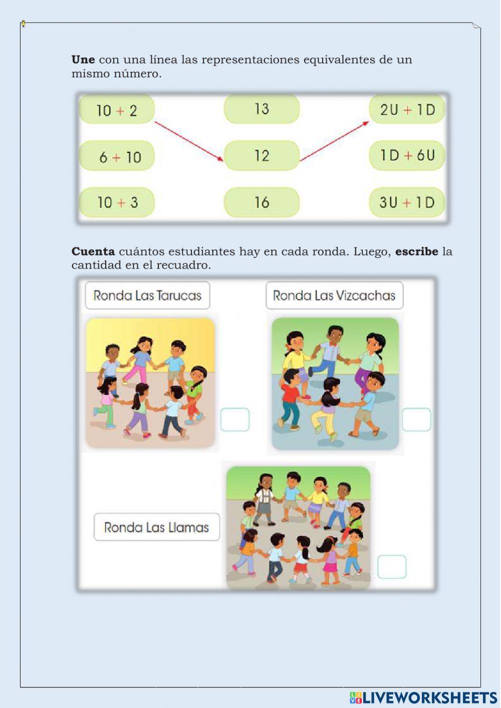 Representamos, contamos y conocemos cantidades