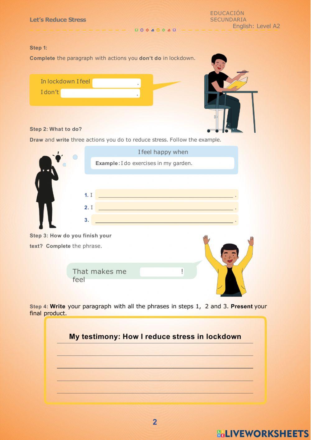 Let's Reduce stress- Do it yourself - A2 week 14