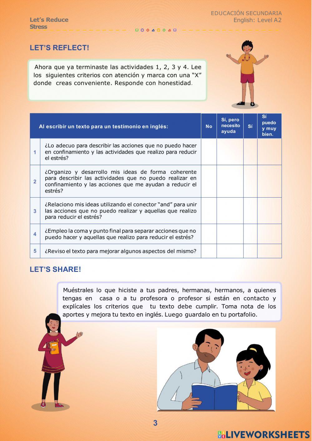 Let's Reduce stress- Do it yourself - A2 week 14