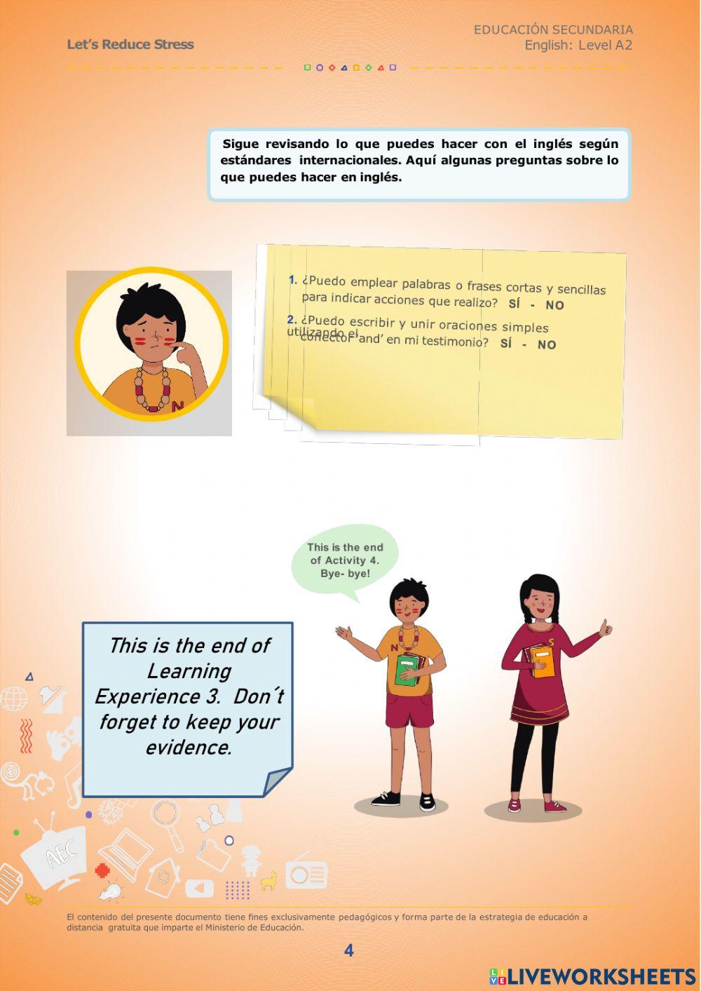 Let's Reduce stress- Do it yourself - A2 week 14