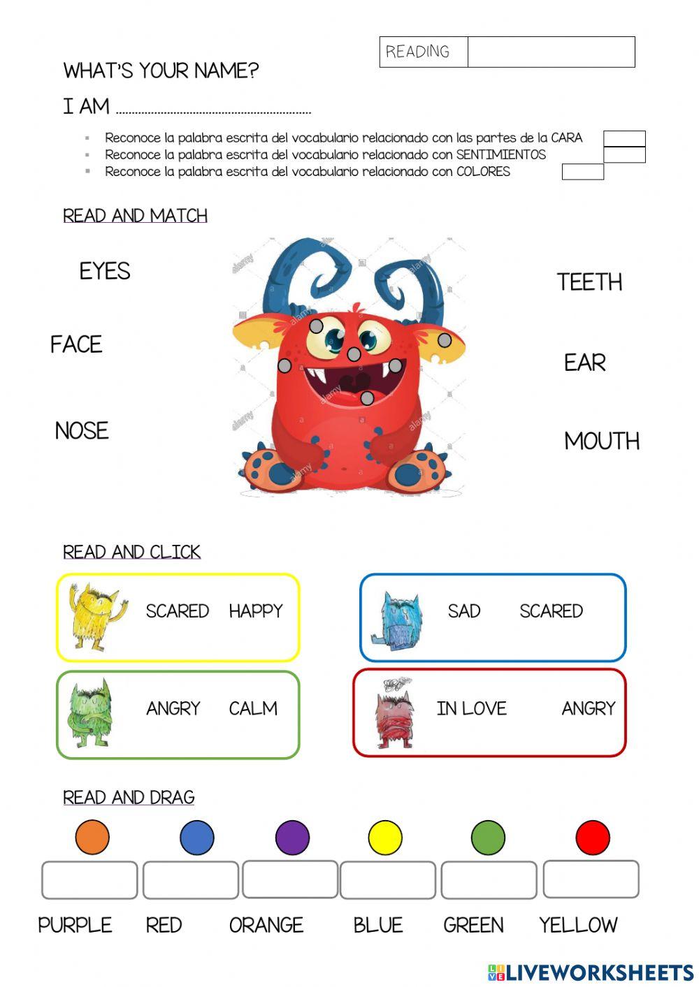 READING TEST -My face-