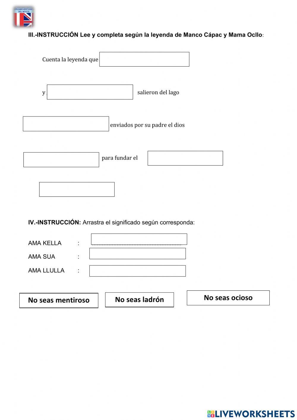 Examen Personal Social III Unidad 1ro