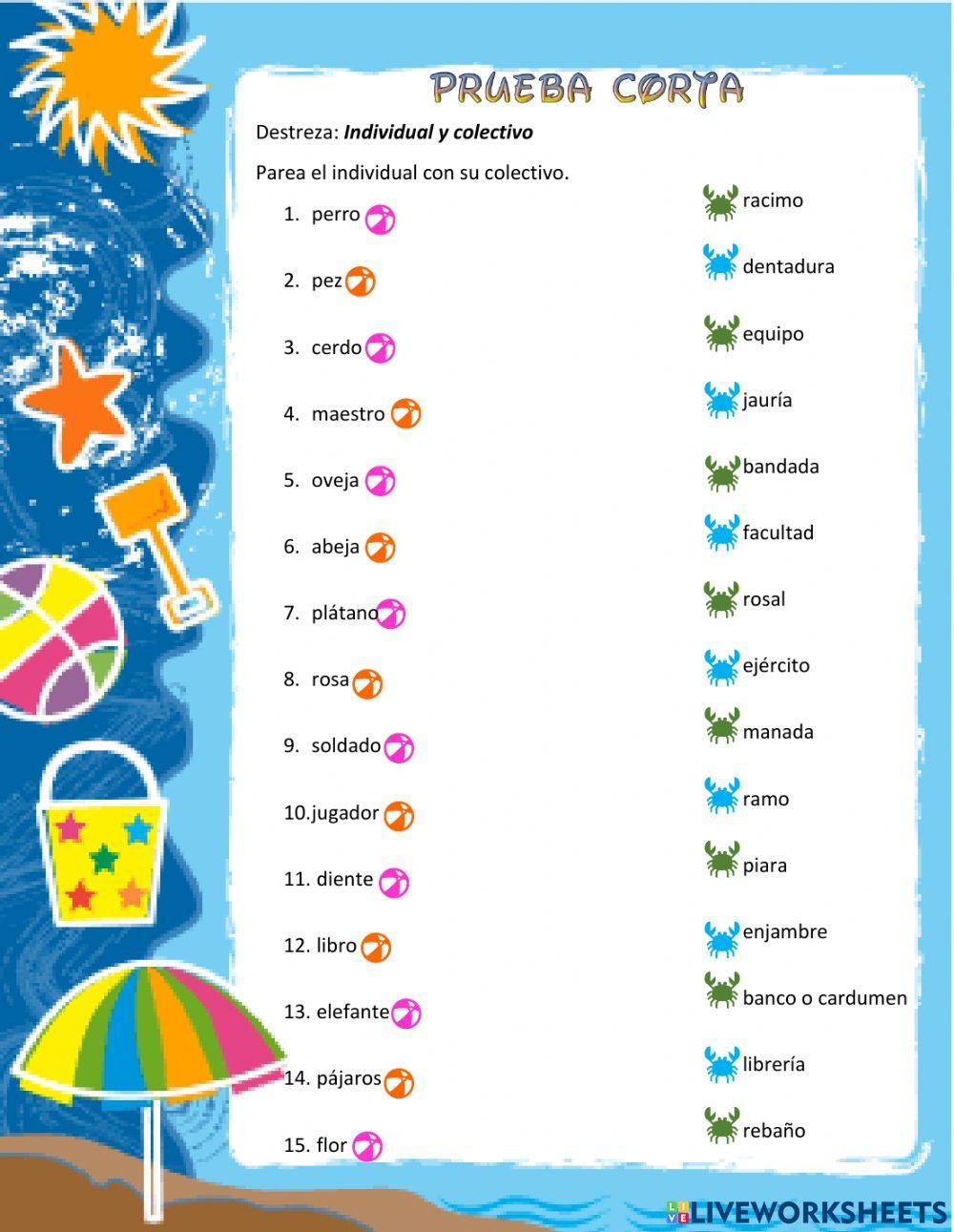 Sustantivos individuales y colectivos