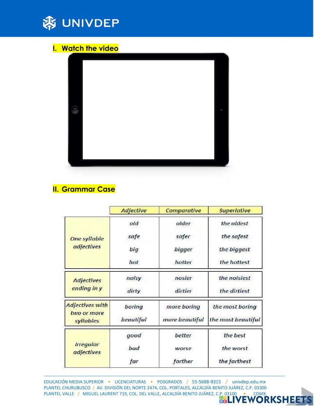 Comparatives &Superlatives PI