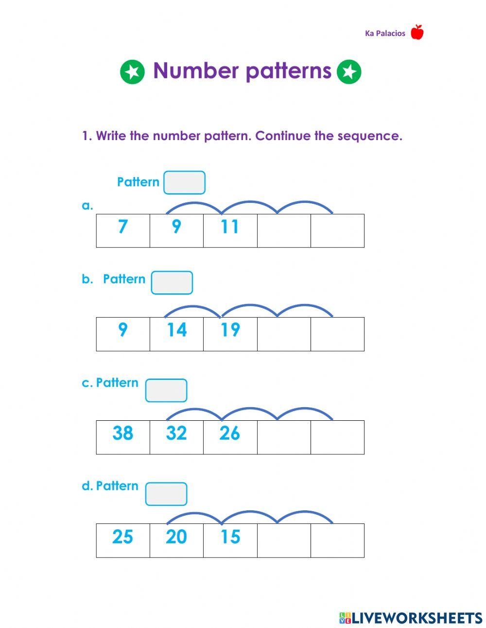 Number patterns