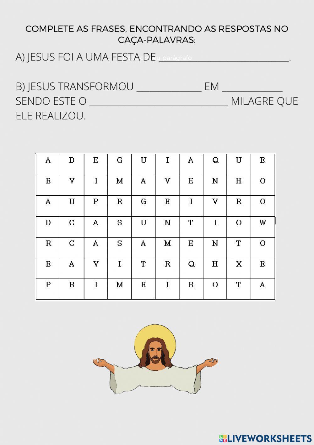 O primeiro milagre de Jesus
