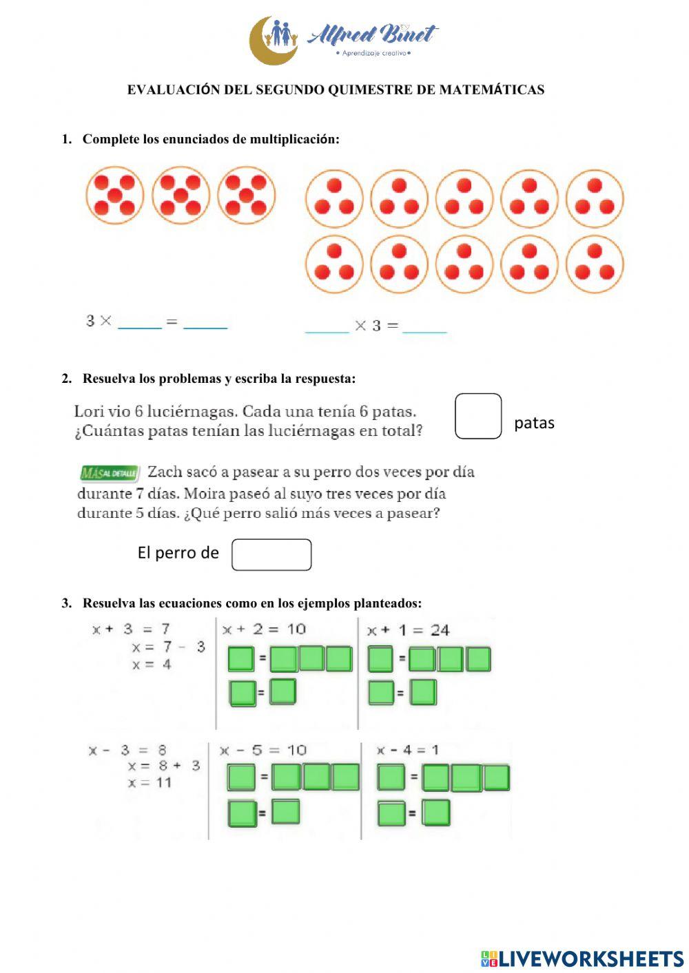 Evaluación Quimestral