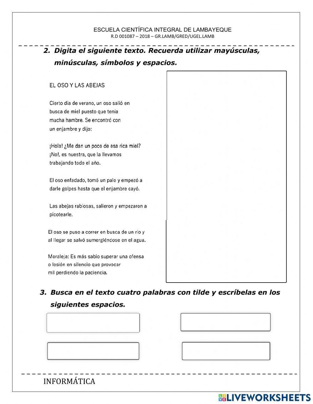 Practicamos el teclado