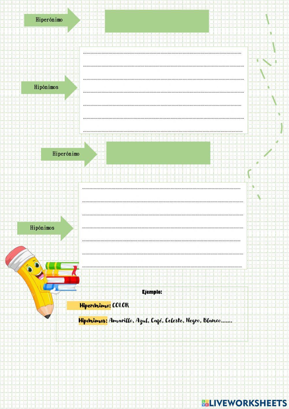 Hiperónimos e Hipónimos
