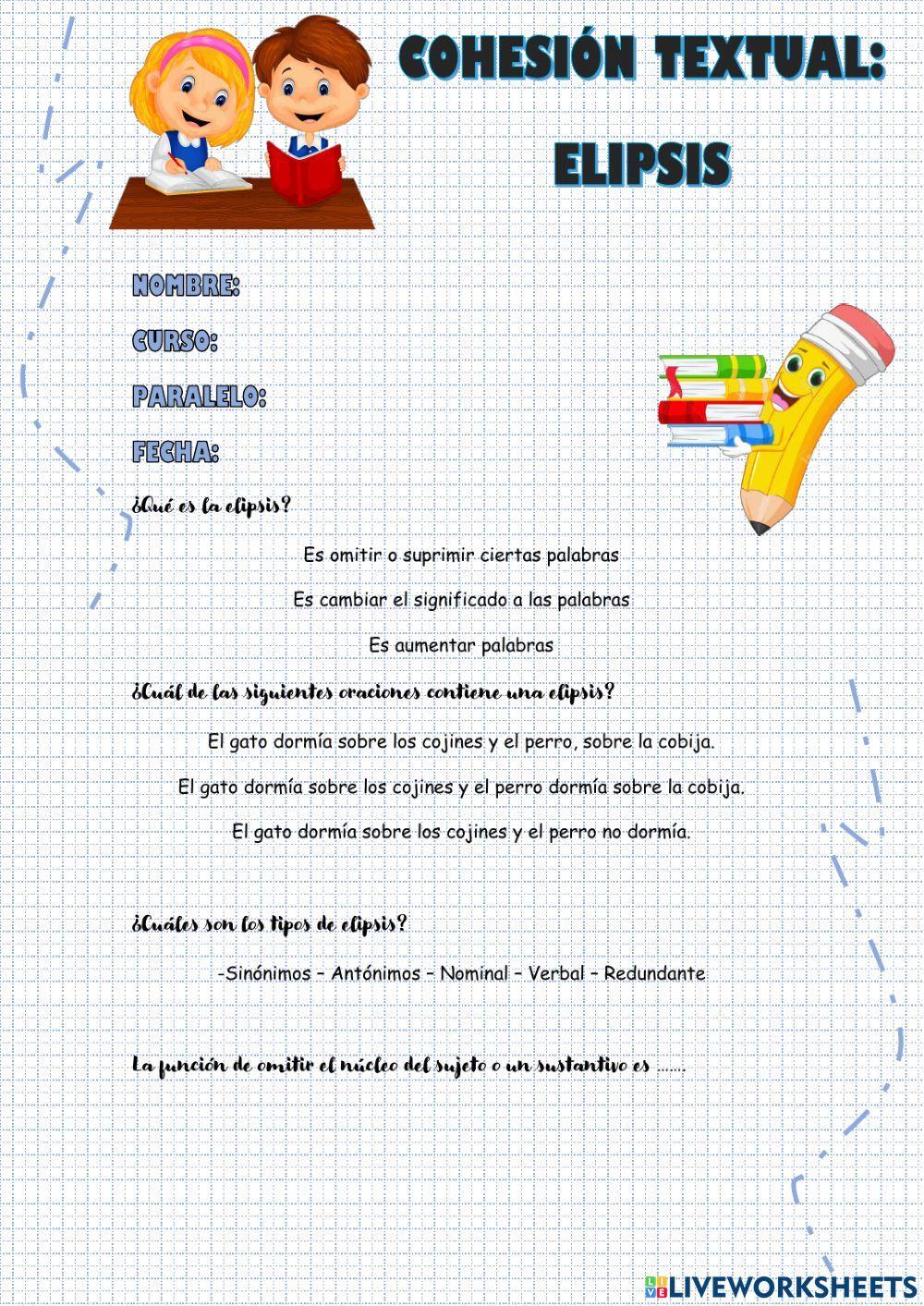 Cohesión textual: Elipsis