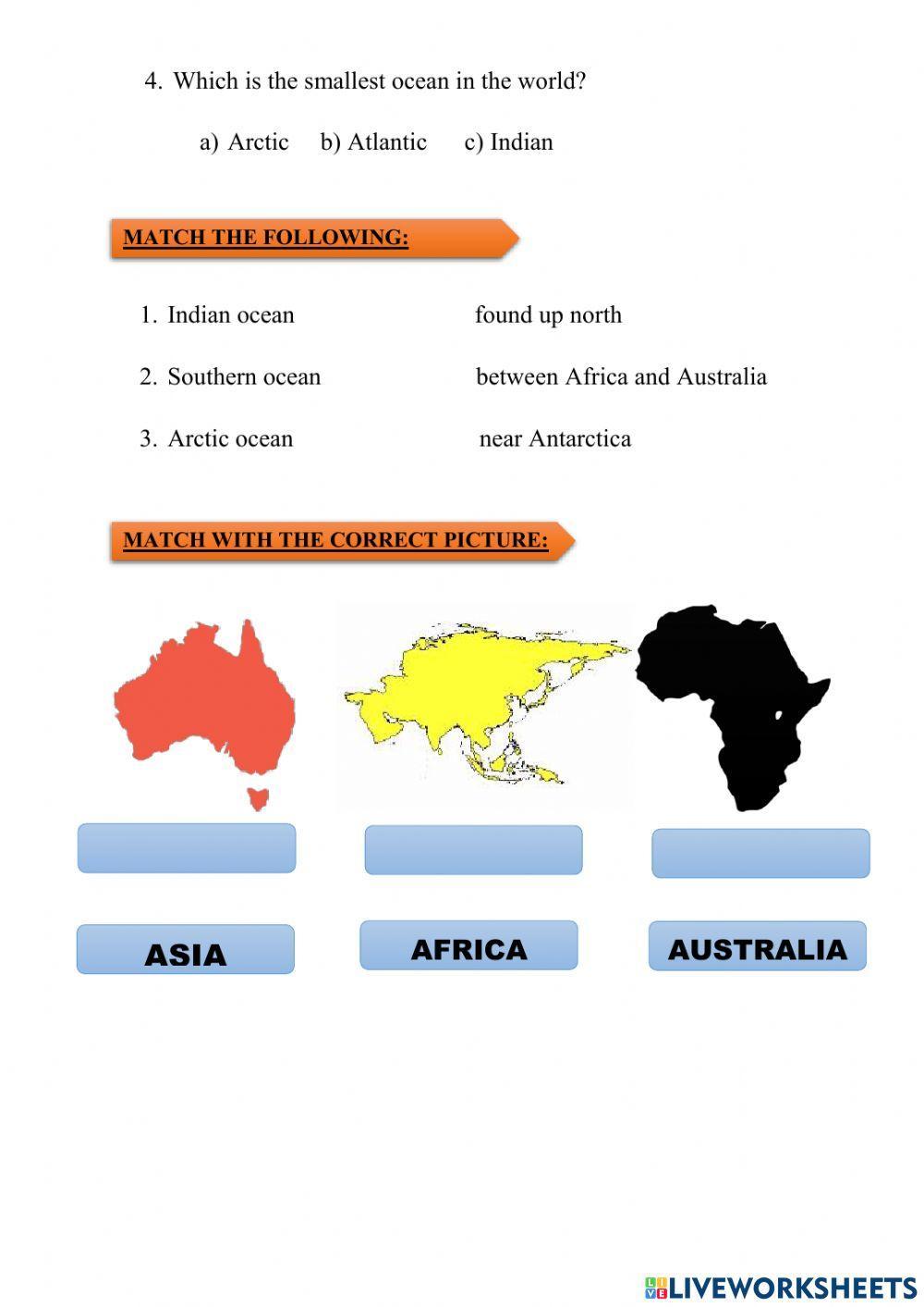 Continents and Oceans