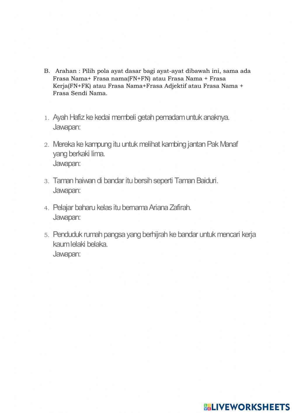 Latihan Ayat Dasar