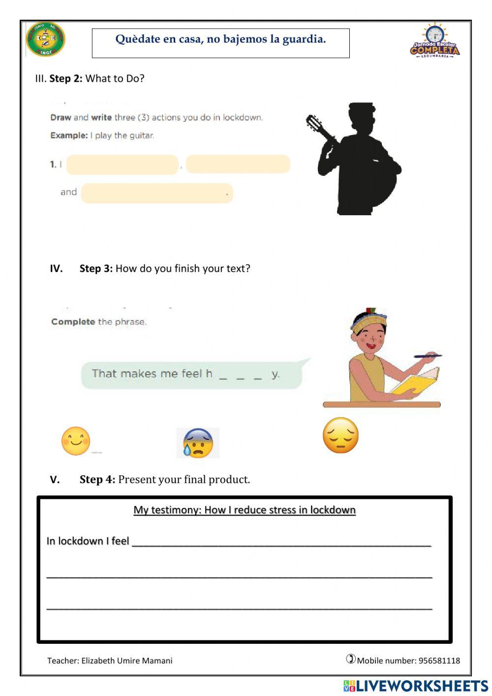 Let's reduce stress-1º and 2º