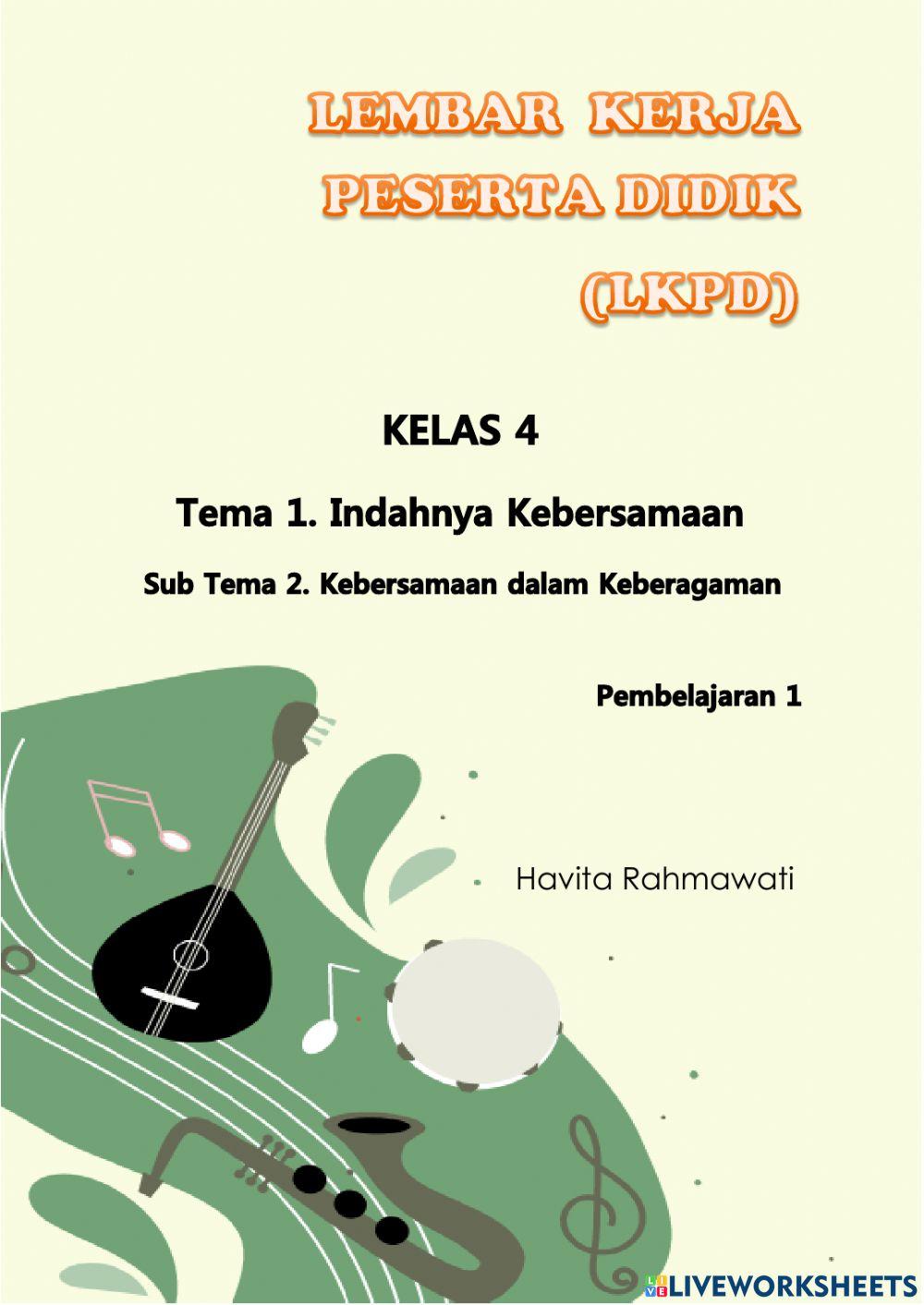 Tema 1 kelas 4