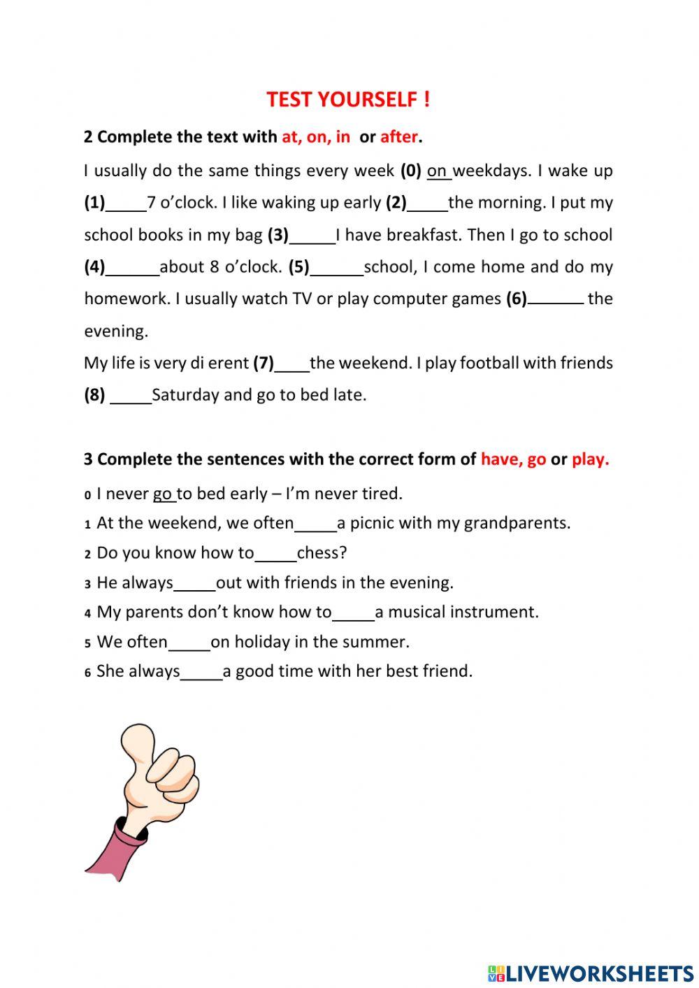 Test Yourself - EOW4