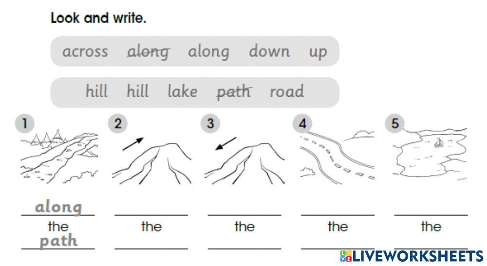 Along - across - up - down