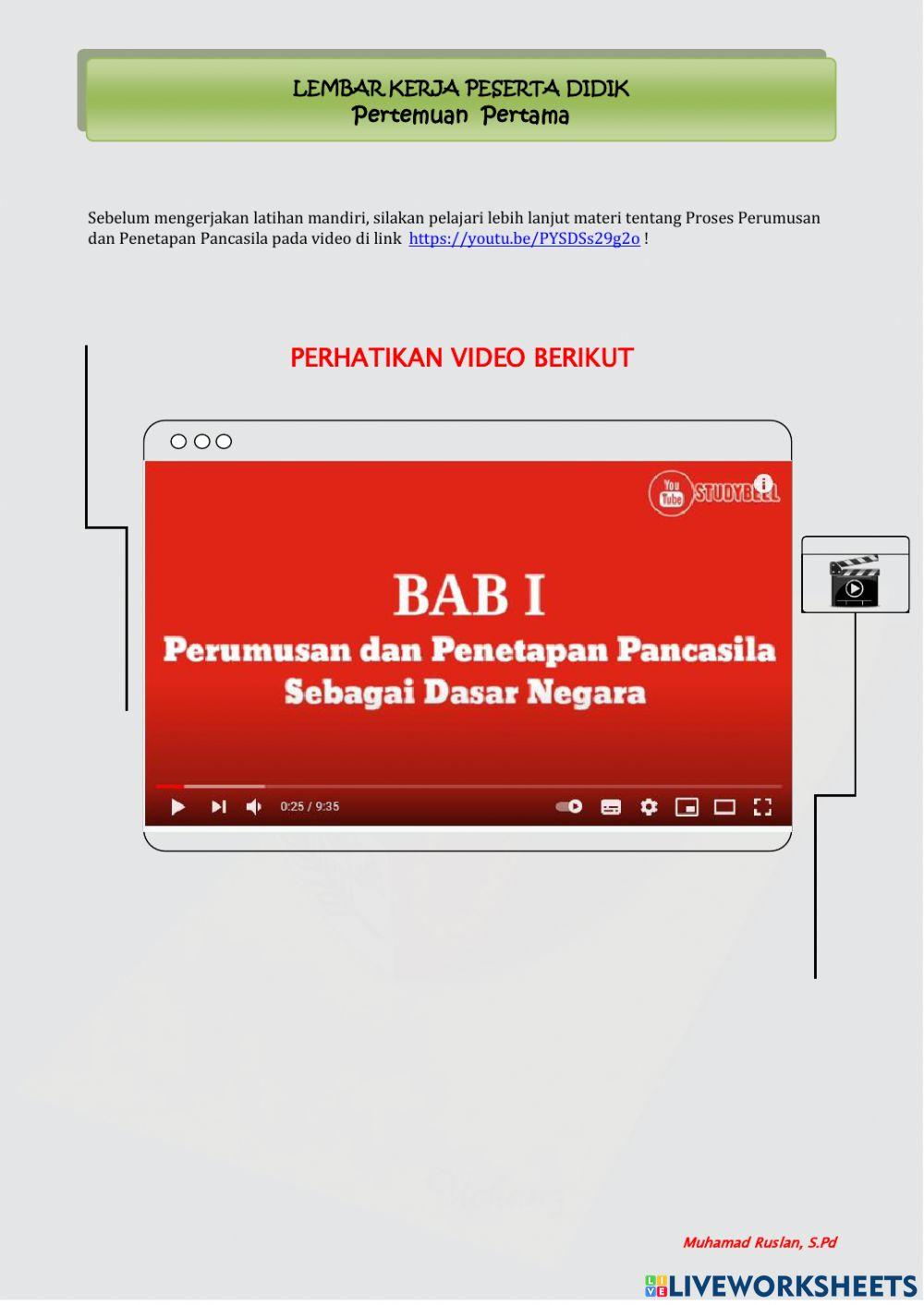LKPD Perumusan Pancasila sbg Dasar Negara