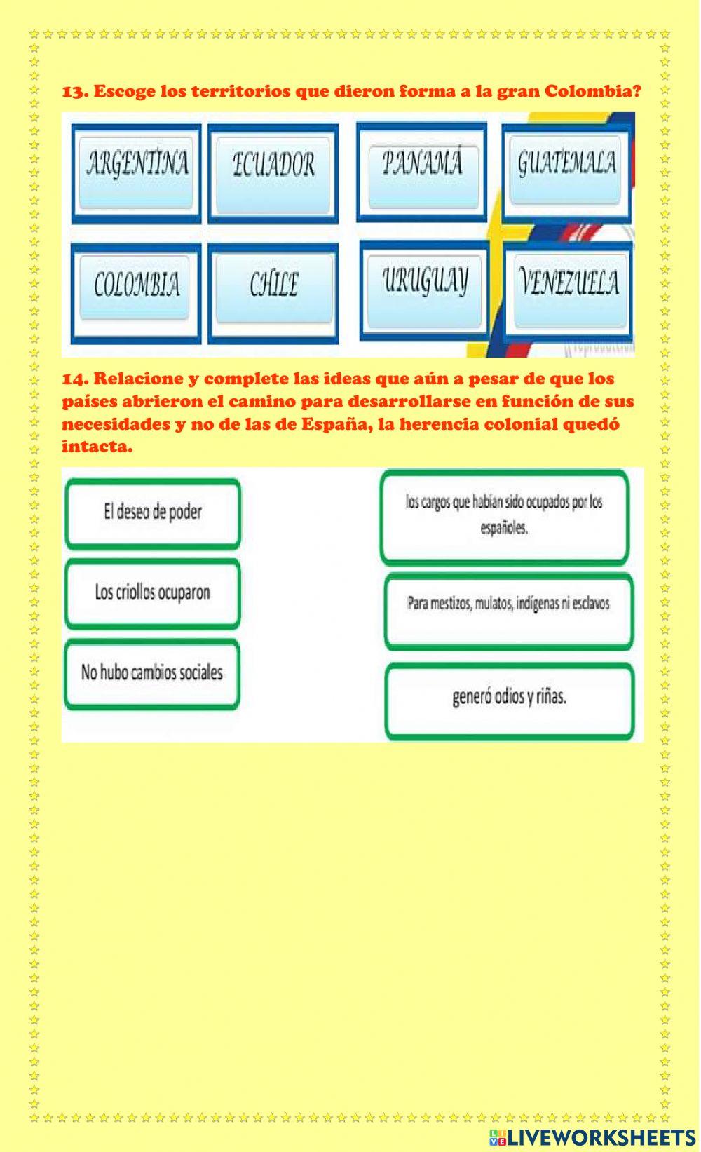 Evaluación 3° sociales II periodo