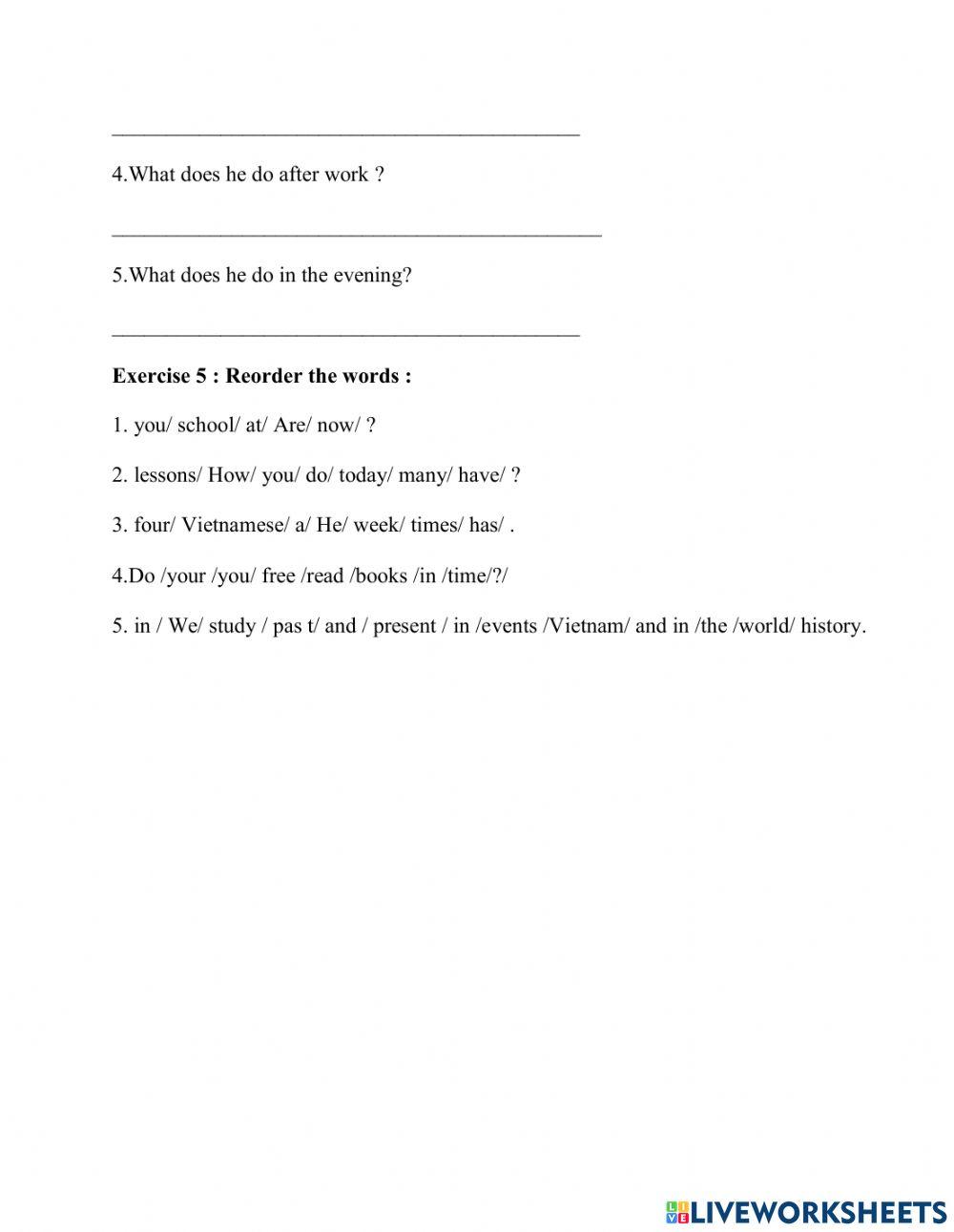 Placement test grade 5