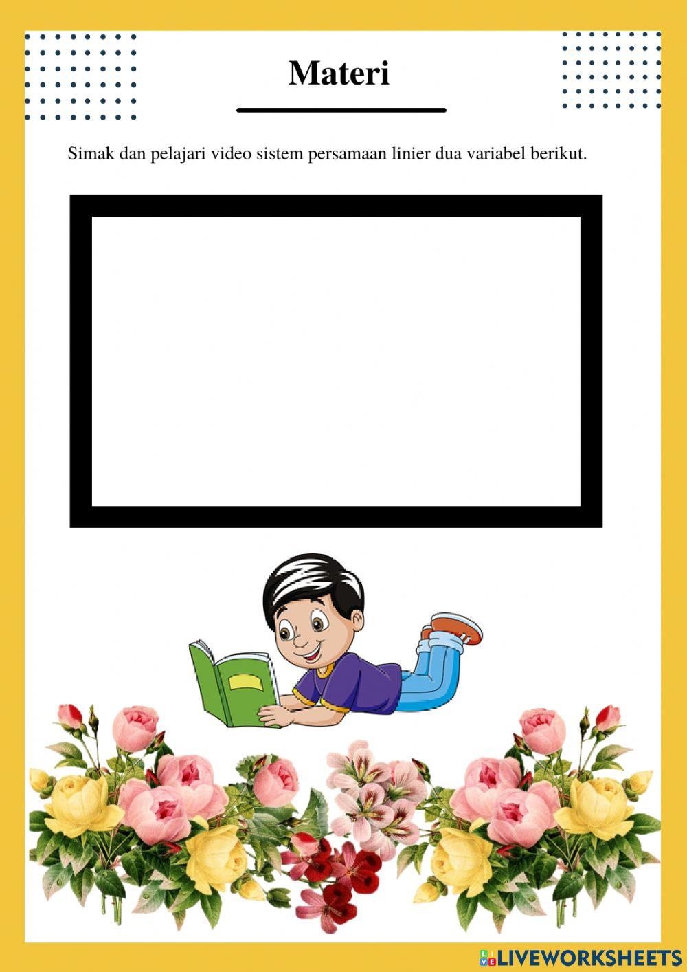 Sistem Persamaan Linier Dua Variabel