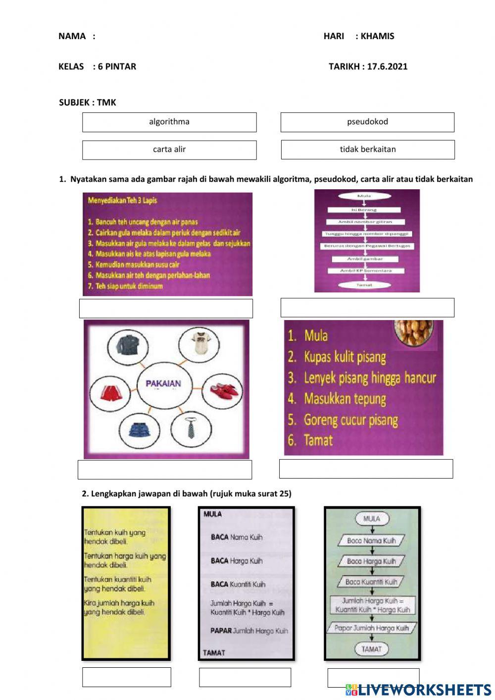 Tmk Online Exercise For Tahun 6 Live Worksheets Tmk Online Exercise For Tahun 6 Live Worksheets