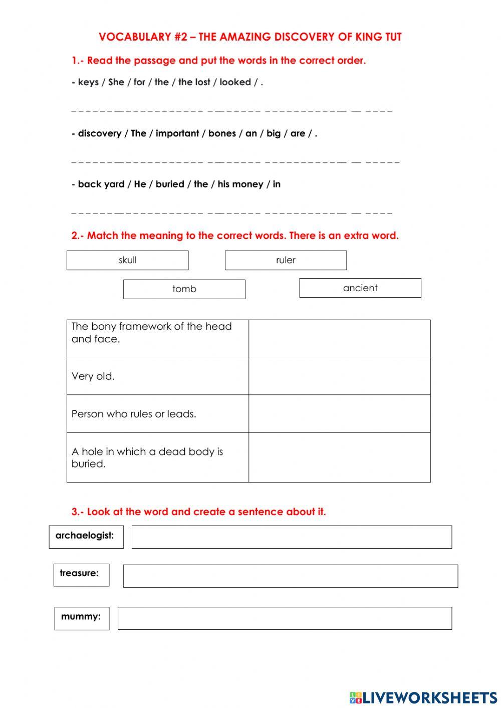 Vocabulary -2 - 7th Grade