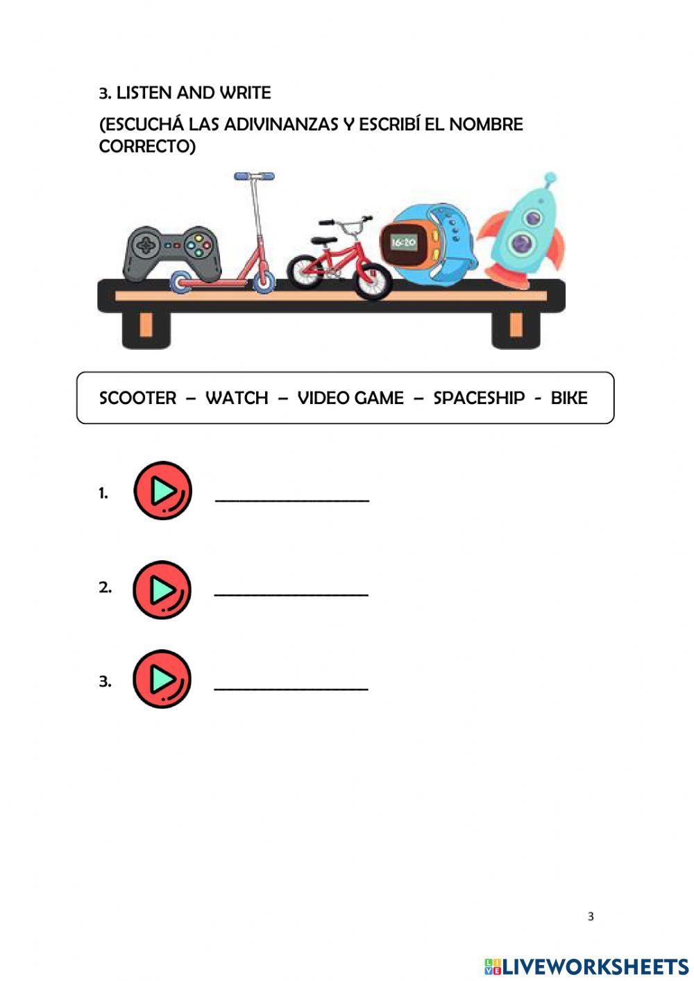 My favourite things Unit 1 NEA