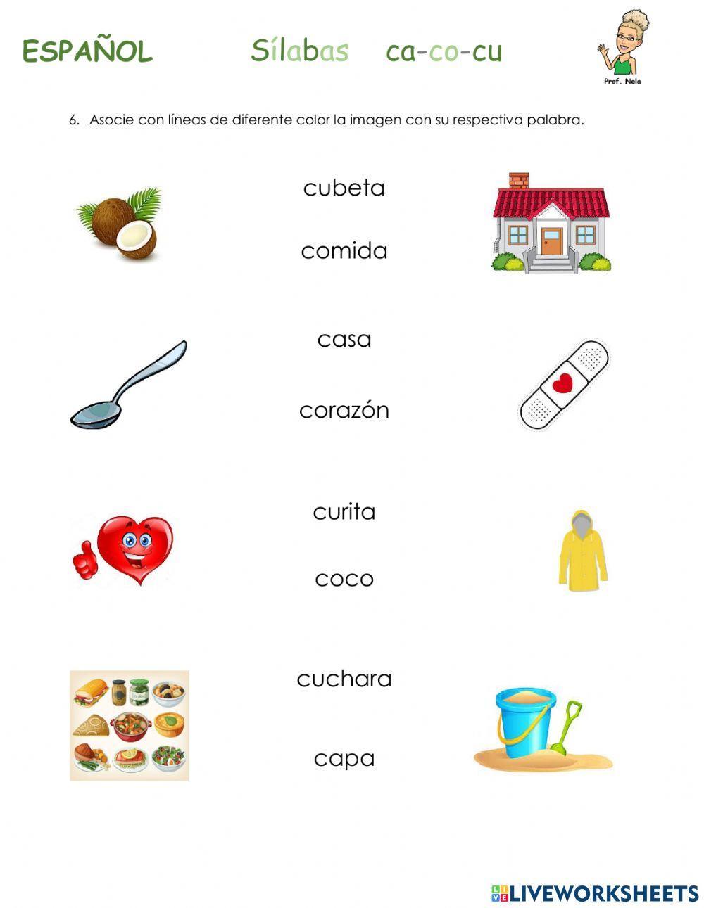 Sílaba cacocu 1647 Nela261267 Live Worksheets