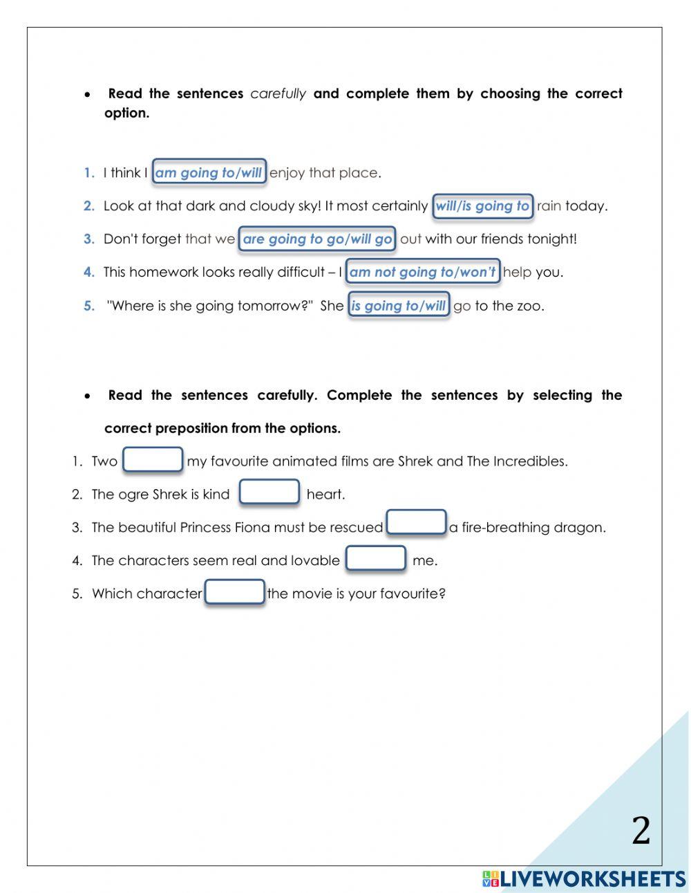 Grammar Revision, 3rd Term