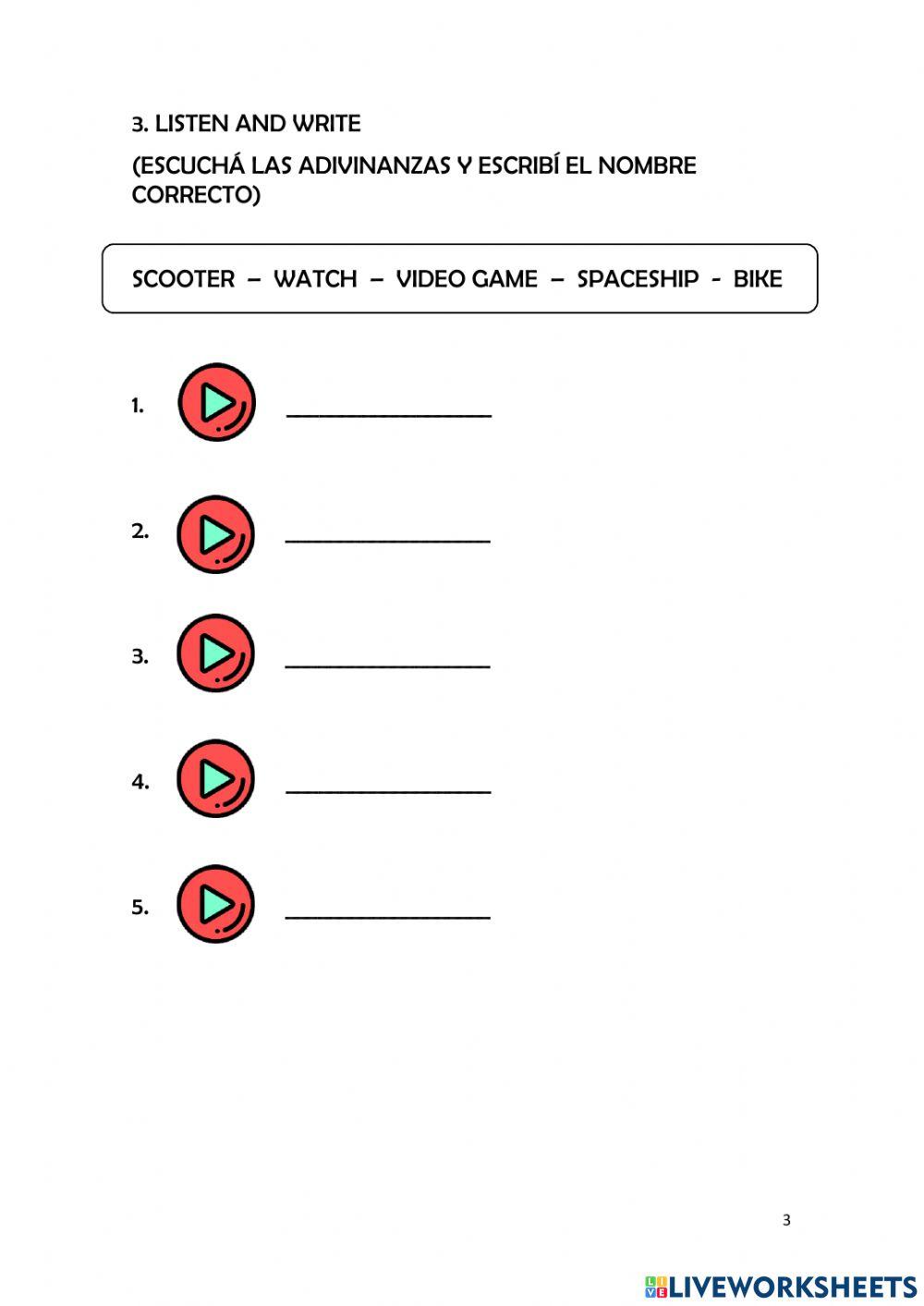NEA My favourite things Unit 1