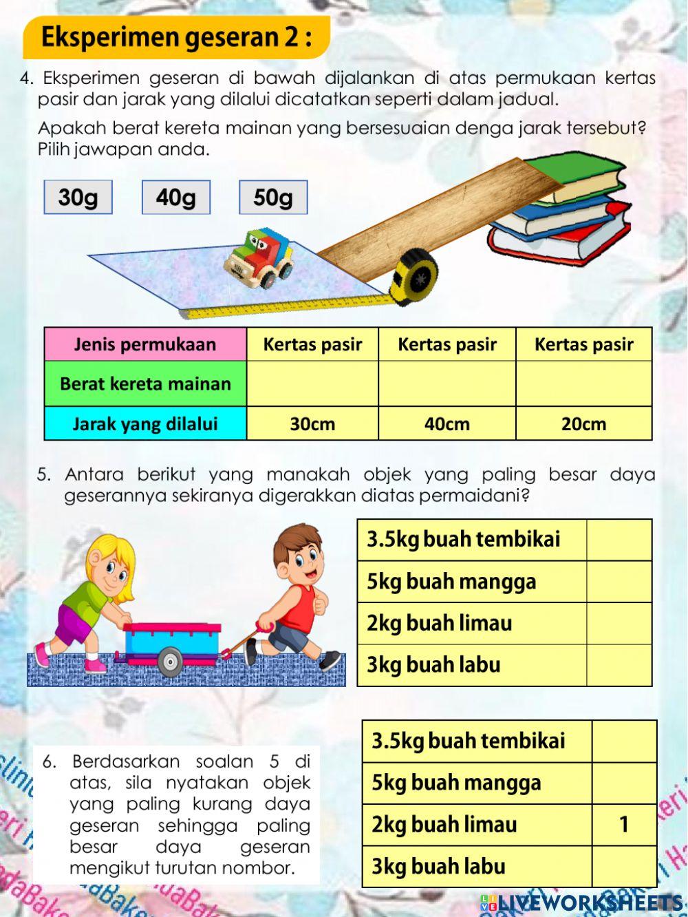 Sains Tahun 6 : Daya 6.2.2