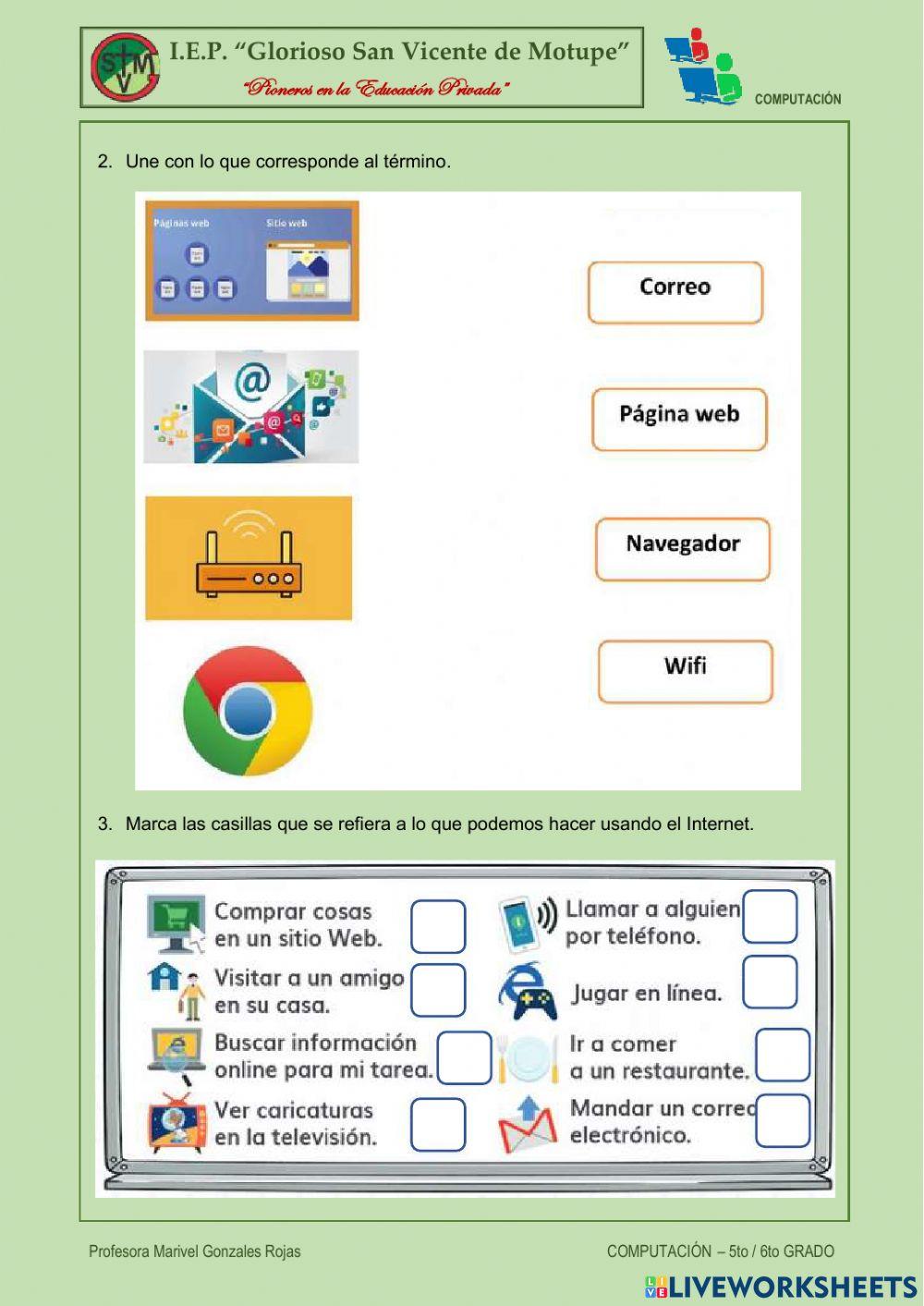 Actividad 9. El Internet.