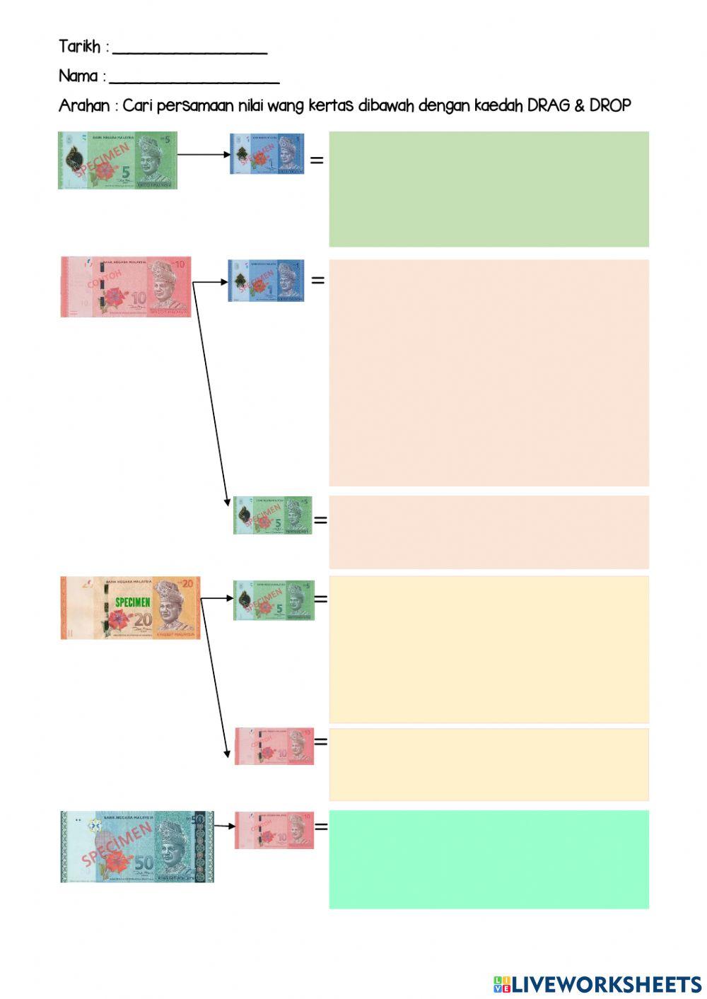 Persamaan nilai wang