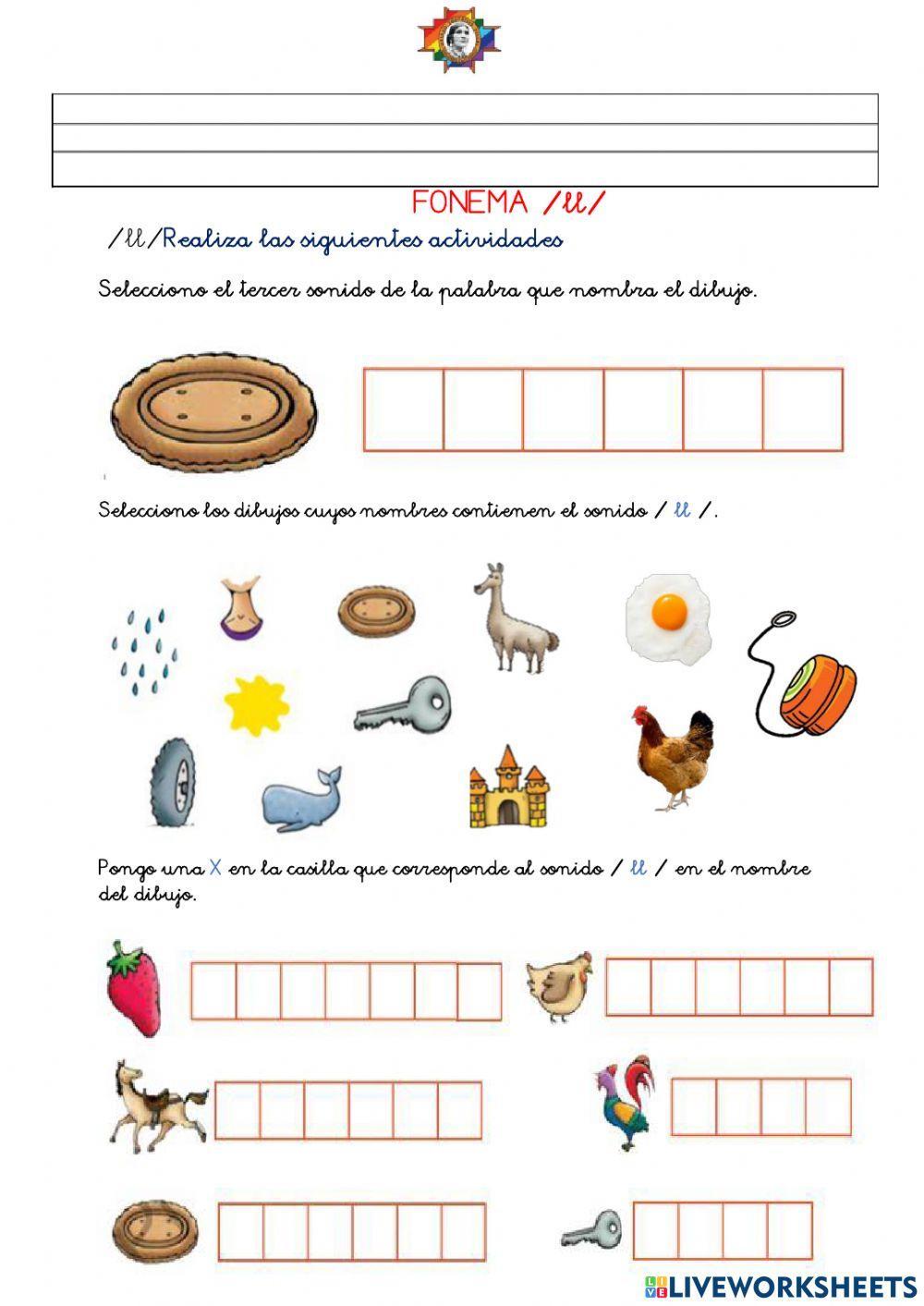 Fonema grafema letra ll