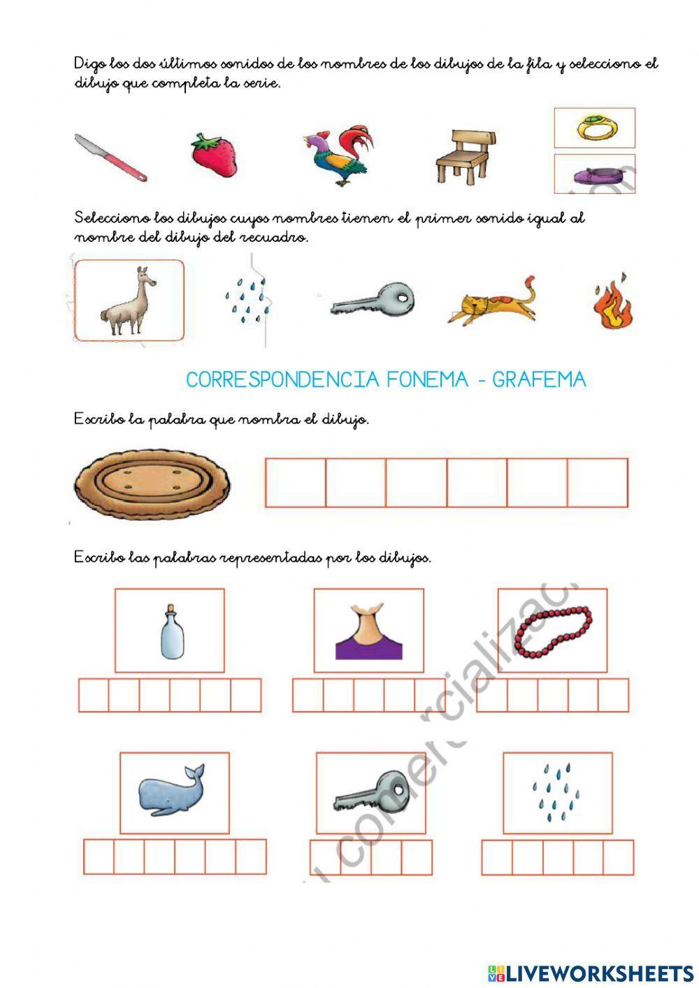 Fonema grafema letra ll