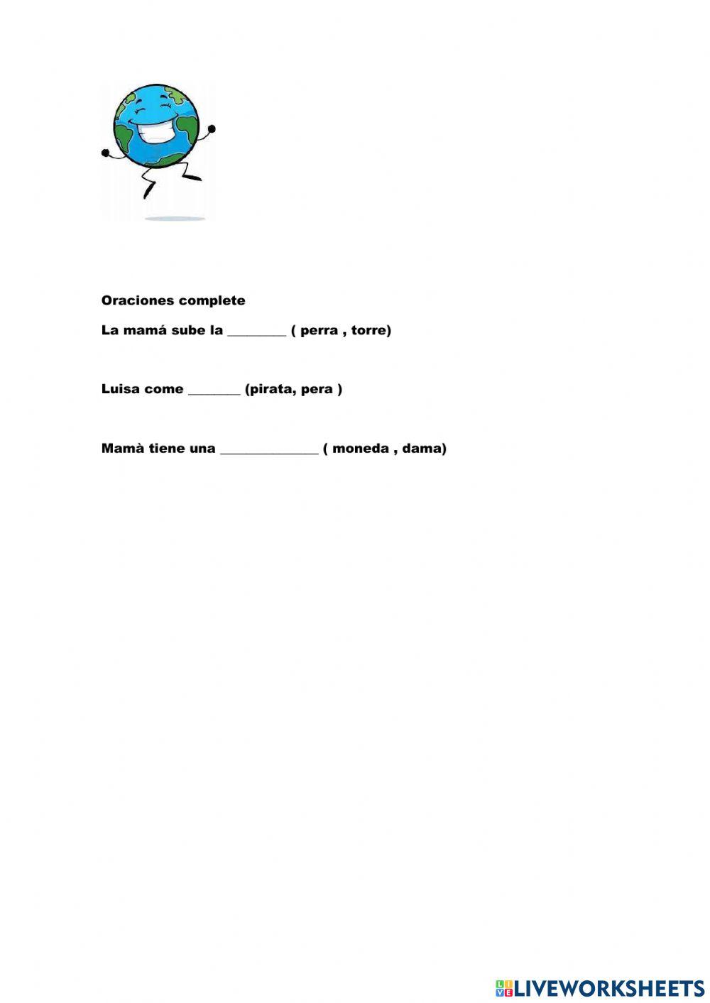 Repaso de lectoescritura