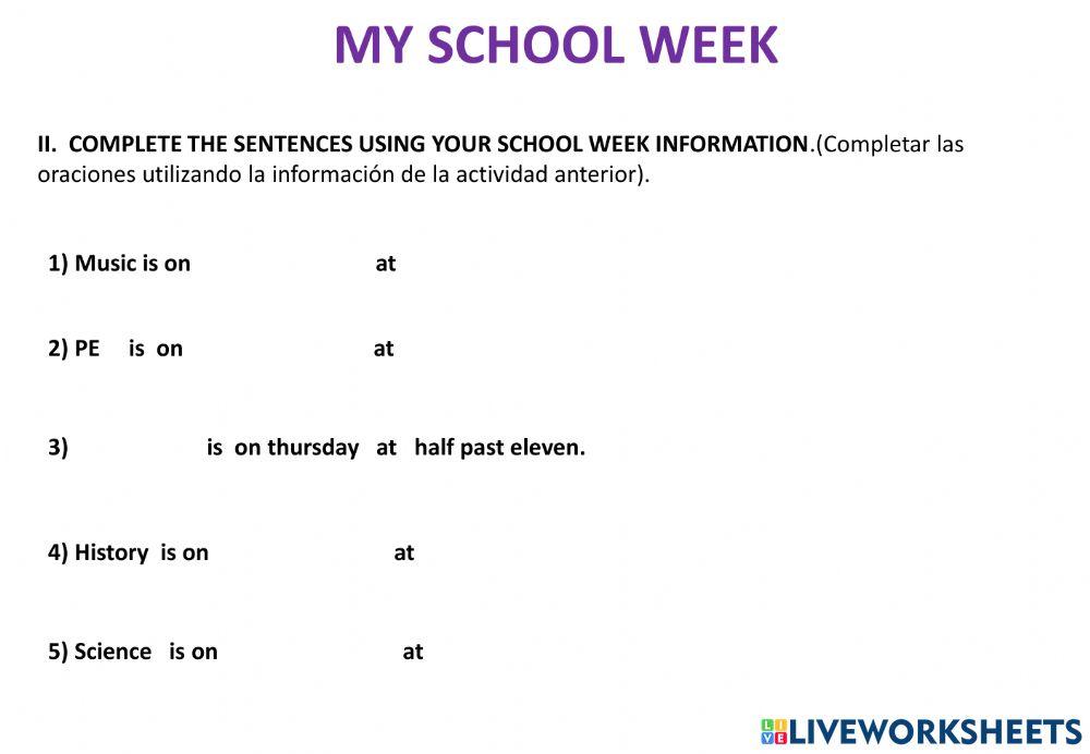 Days of the week