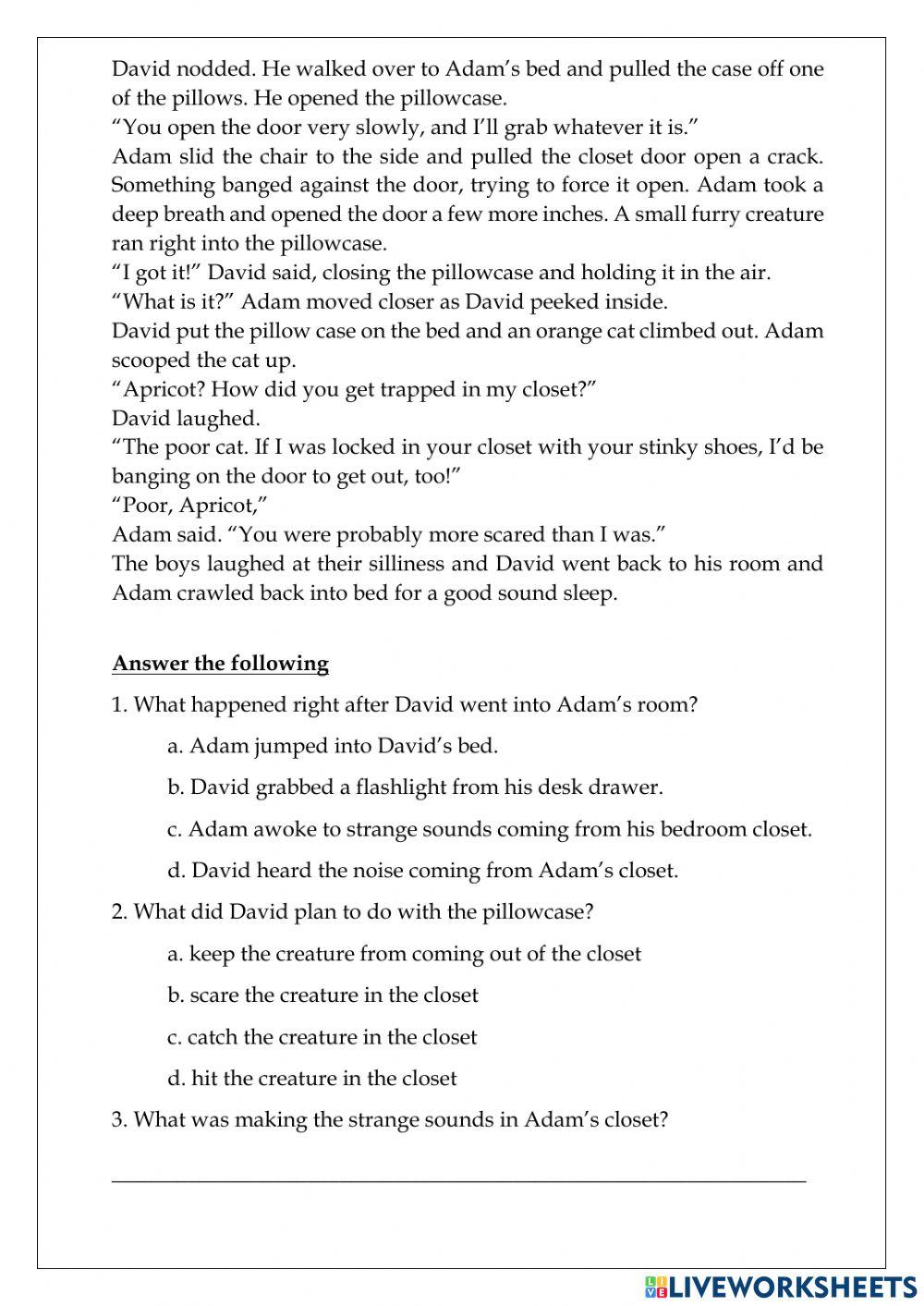 Reading Comprehension