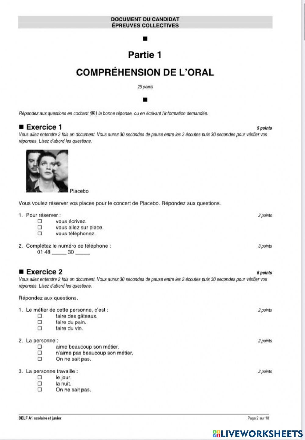 5062427 DELF A1 Junior Scolaire CO Exemple 1 5062427-delf-a1-junior-scolaire-co-exemple-1