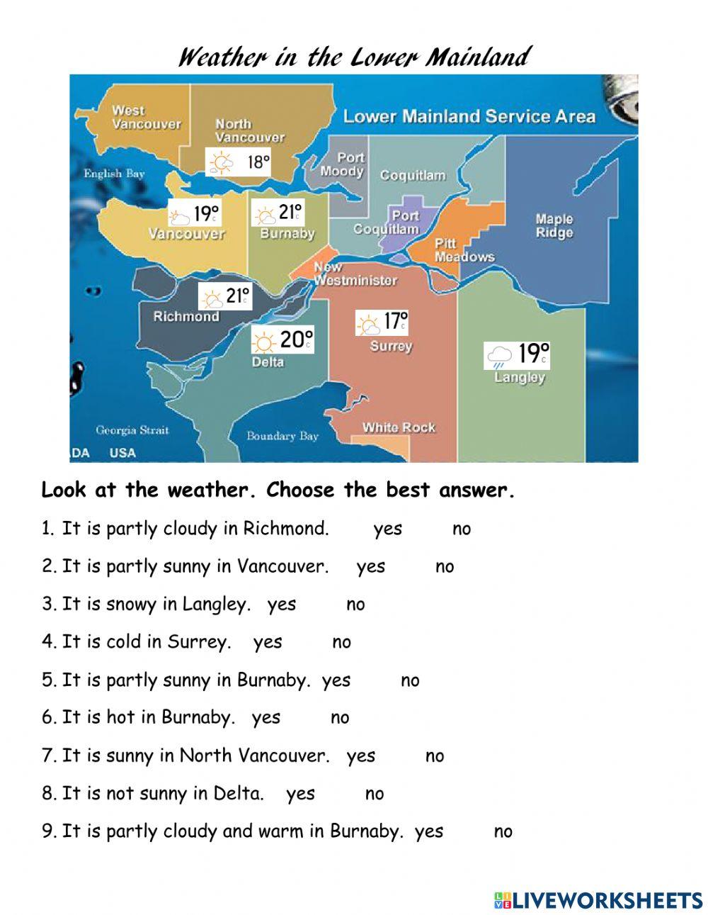 Weather and Lower Mainland