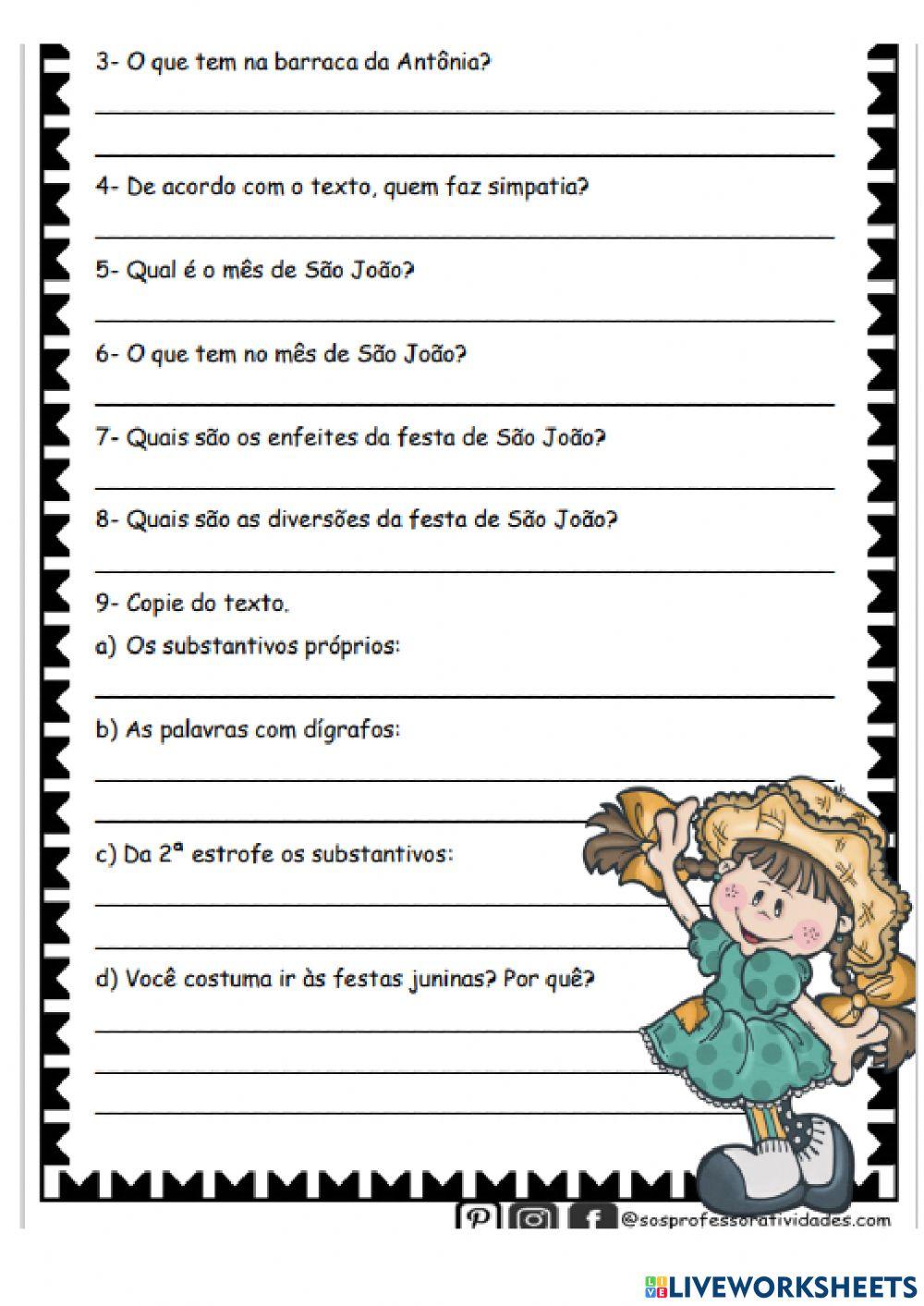 Texto: alegrias de São João