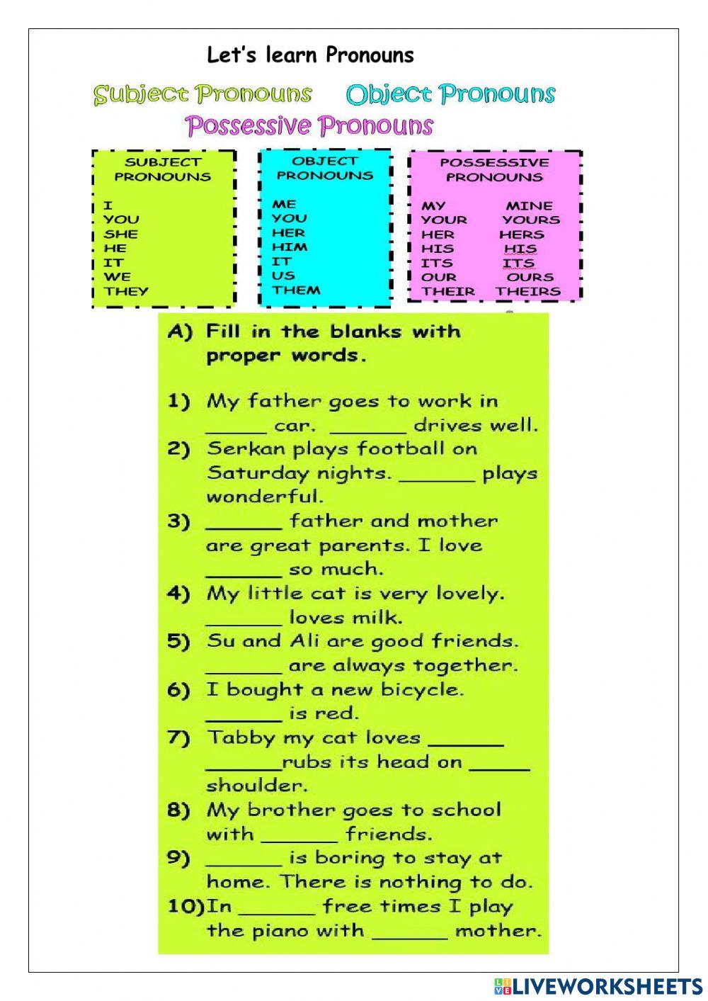 Pronouns-Classwork-1-CS