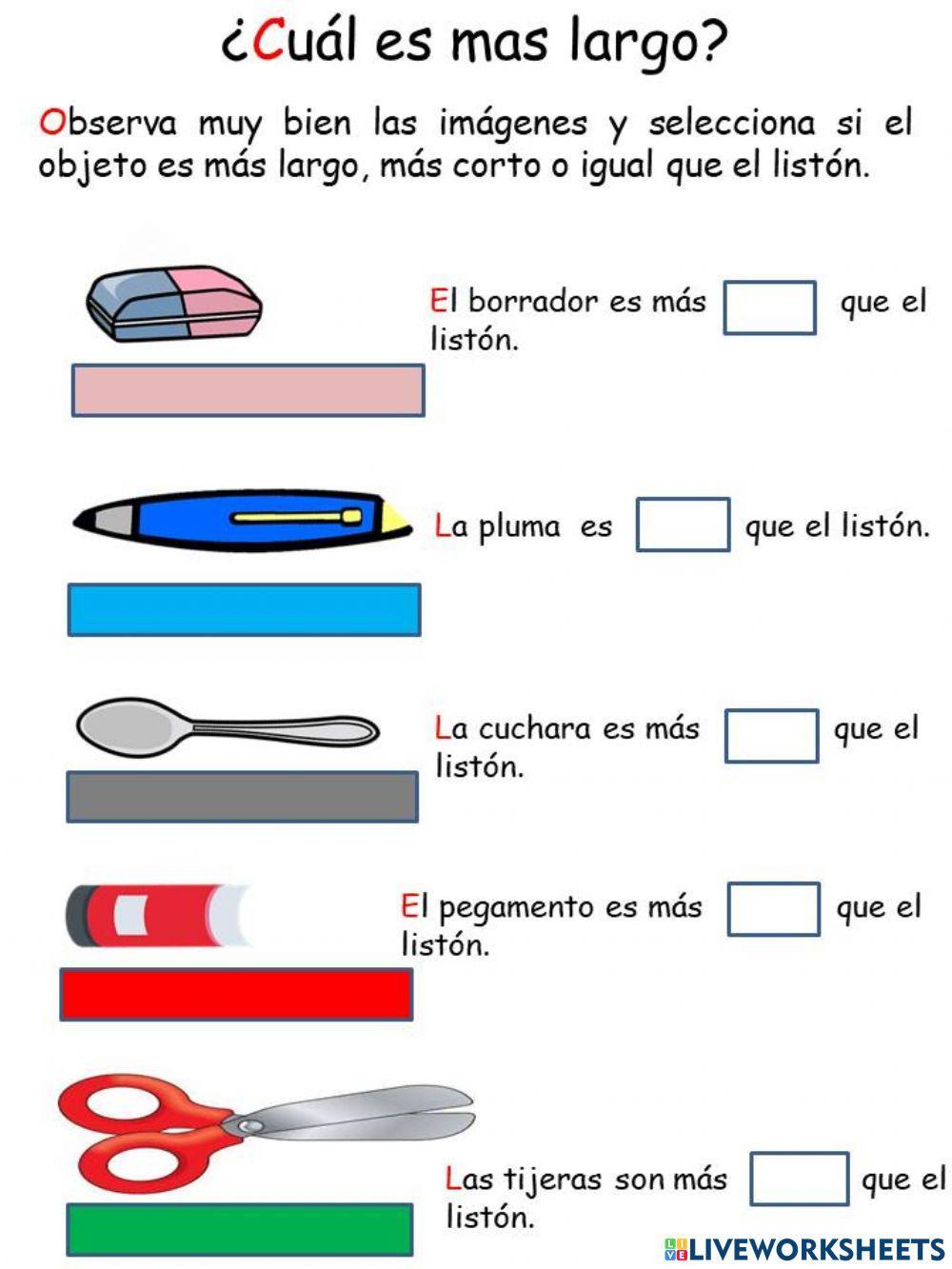 ¿Cuál es mas largo? ¿Cuál es mas largo?