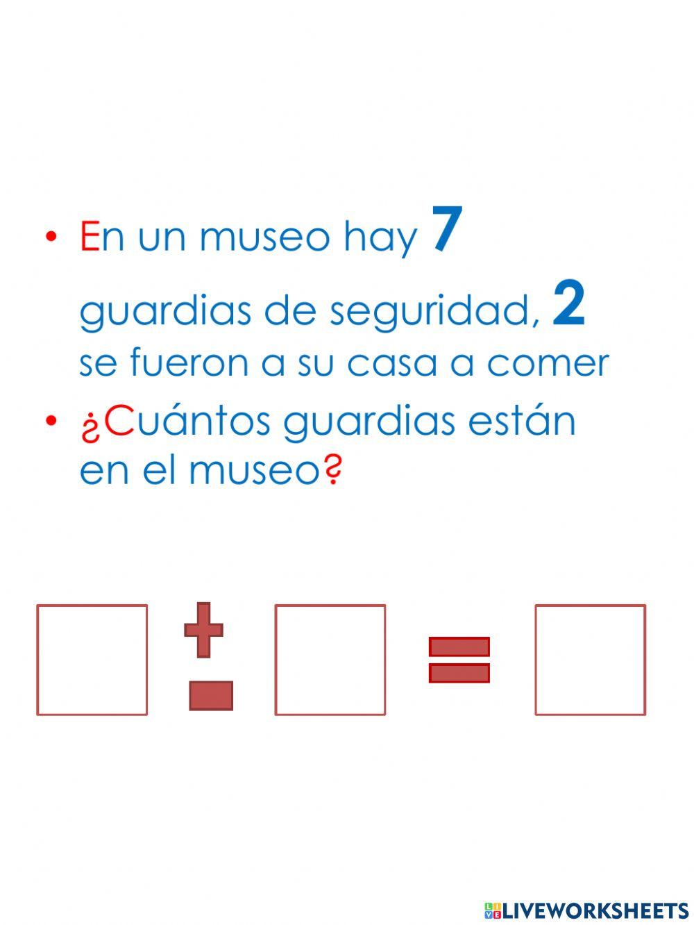 Problemas sumas y restas