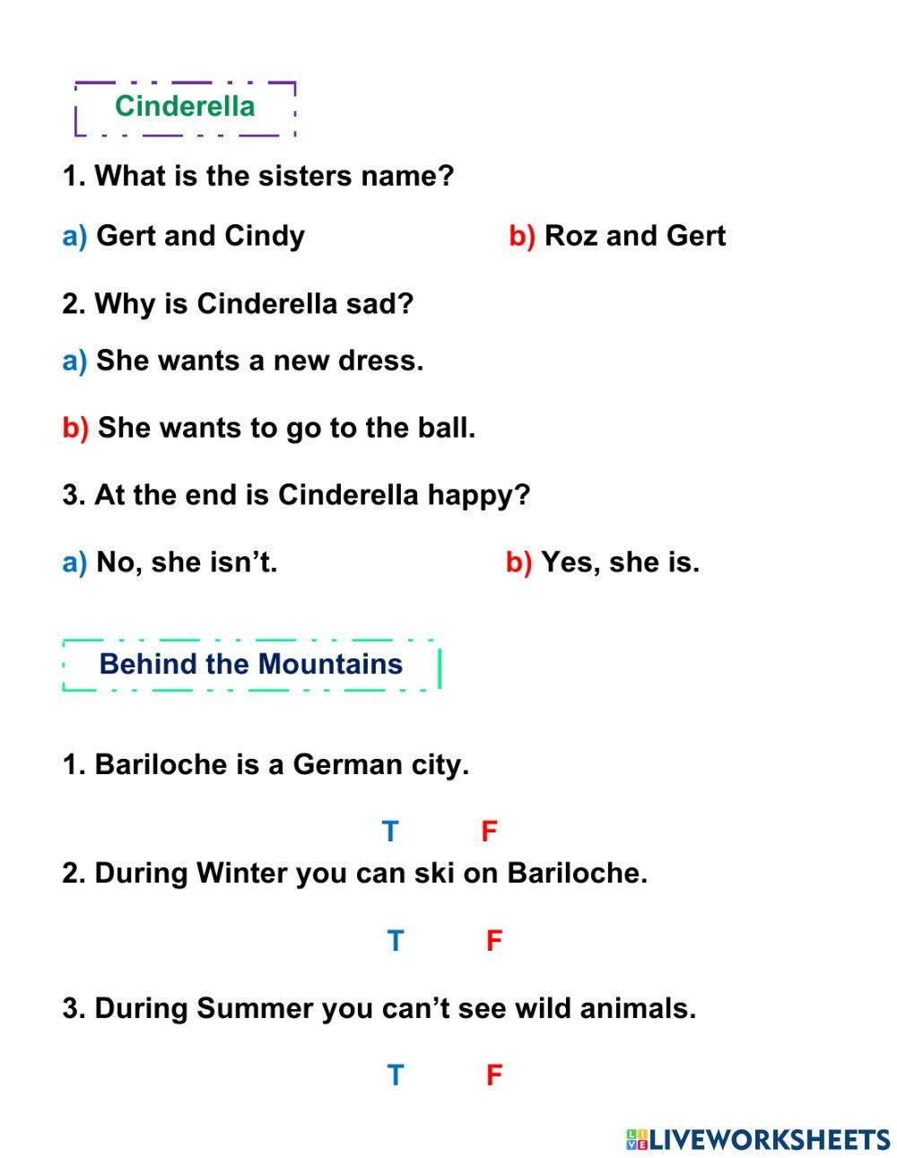 Reading Comprehension quarterly exam 3