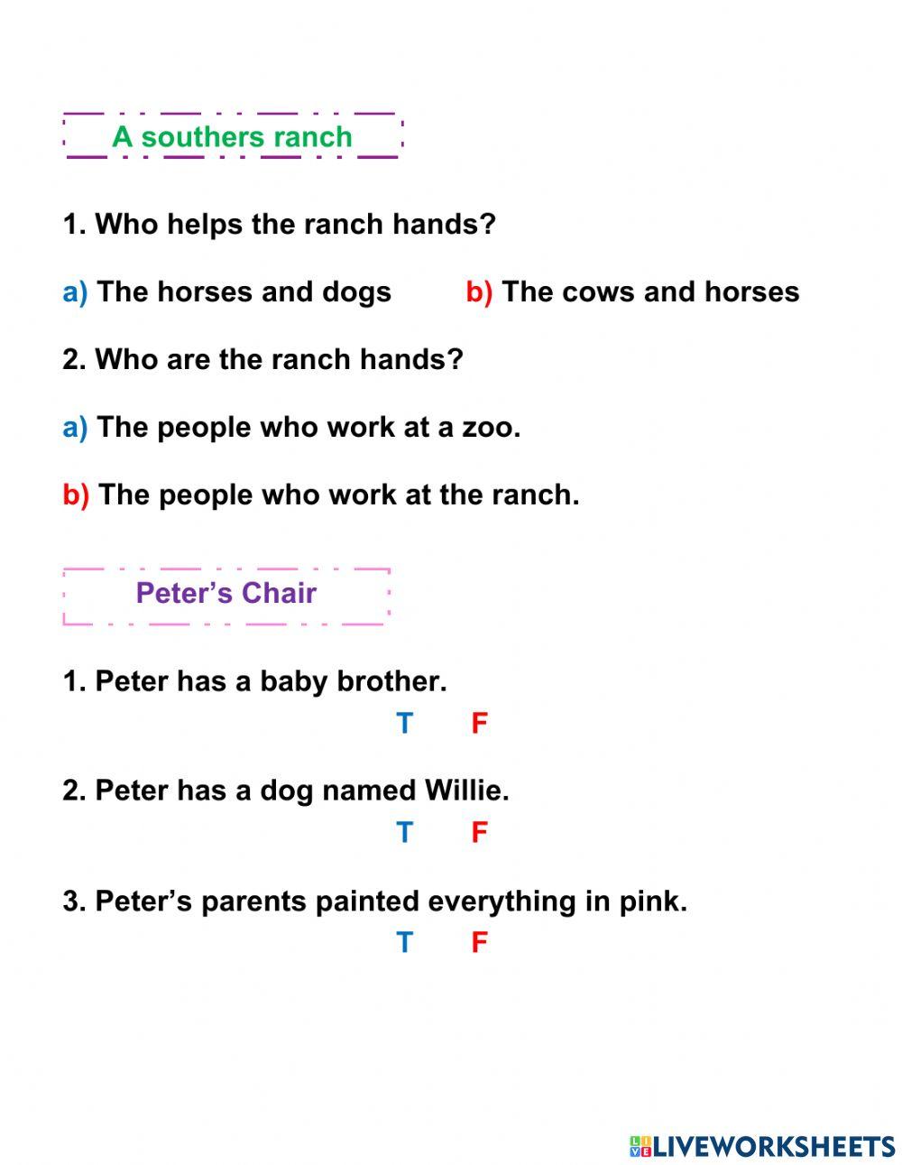 Reading Comprehension quarterly exam 3