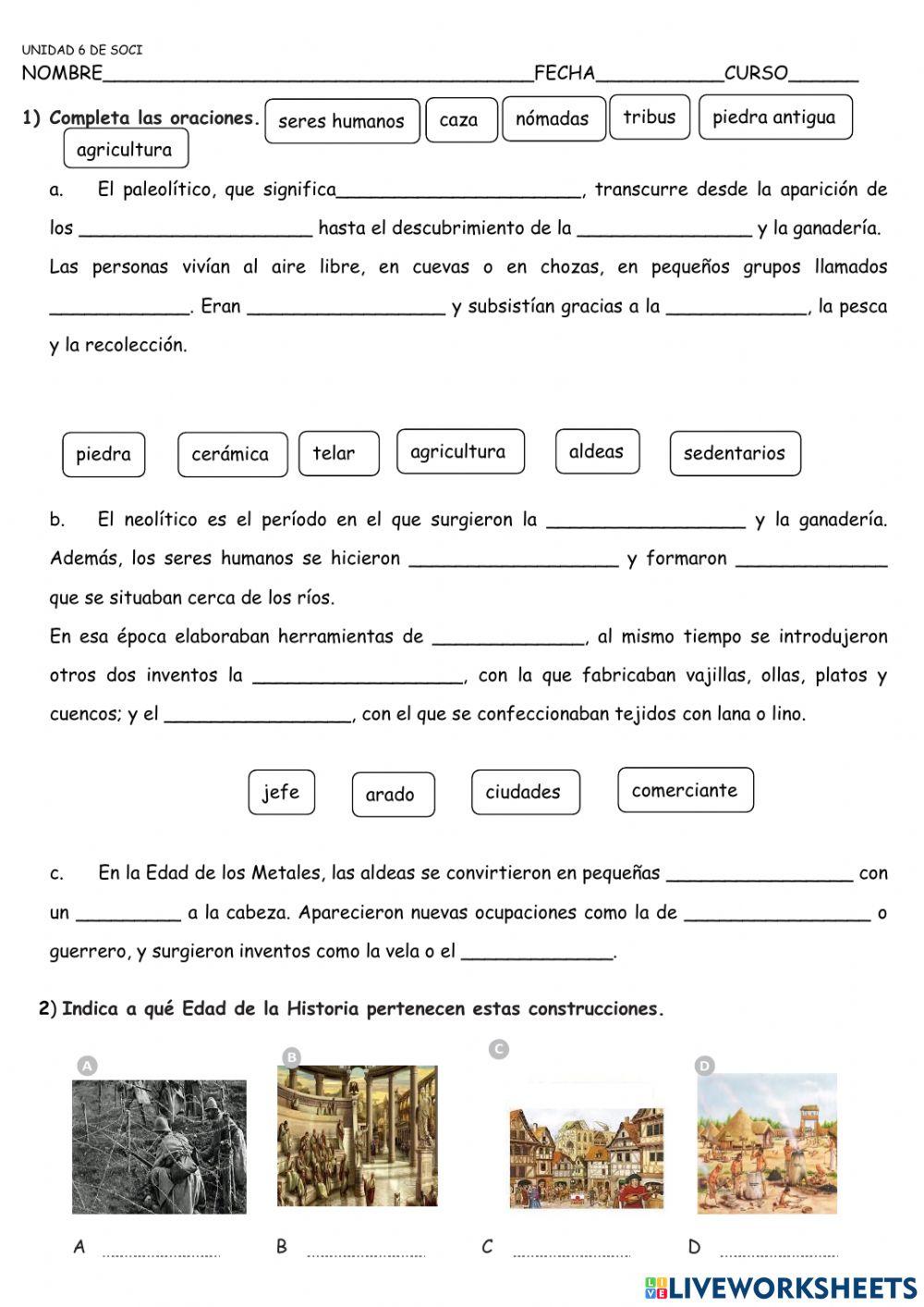 Prueba de la uni 6 de sociales