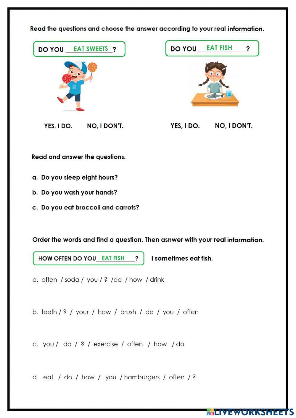 How often worksheet for PRIMARY | Live Worksheets